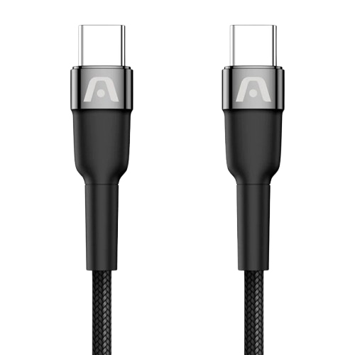 Cable USB-C a USB-C Argom ARG-CB-0048BK Carga Rápida 3 Metros Trenzado Negro