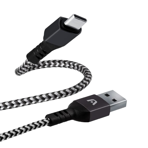 Cable USB-C a USB Argom ARG-CB-0025BK 1.8 Metros Trenzado Negro