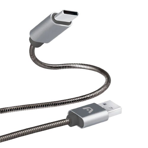 Cable USB-C a USB Argom ARG-CB-0028GR 1 Metro Trenzado Metalizado