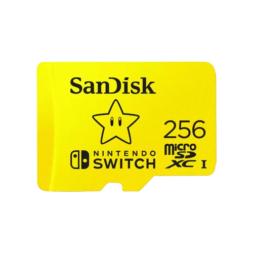 Micro Secure Digital SDXC Sandisk 256GB Para Nintendo Switch Super Mario Star