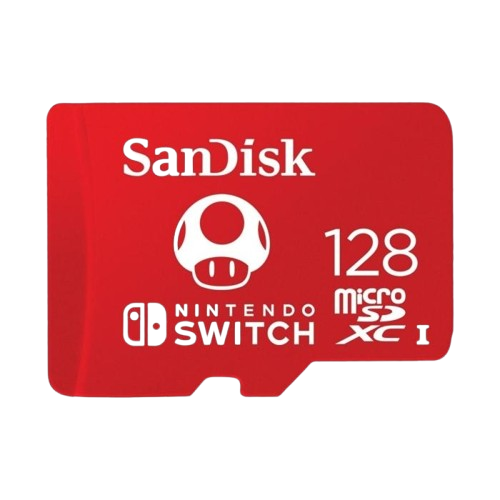 Micro Secure Digital SDXC Sandisk 128GB Para Nintendo Switch Super Mario Mushroom