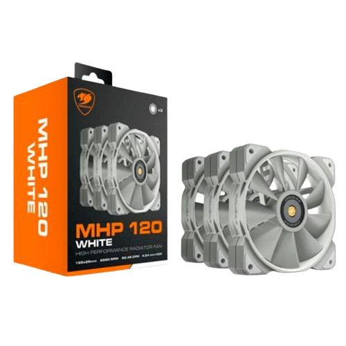 Kit de 3 Ventiladores Cougar MHP 120mm Blanco