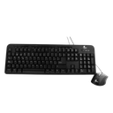 Teclado y mouse XTech XTK-301S alambricos en español negro