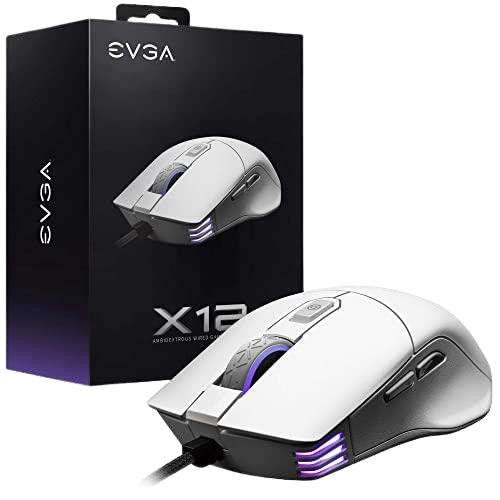 Mouse Gaming EVGA RGB X12 Ambidiestro Blanco 16,000 DPI