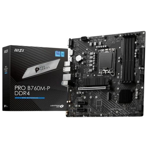 Motherboard MSI Pro B760M-P 14th 13th 12th Gen LGA1700 DDR4 Micro ATX
