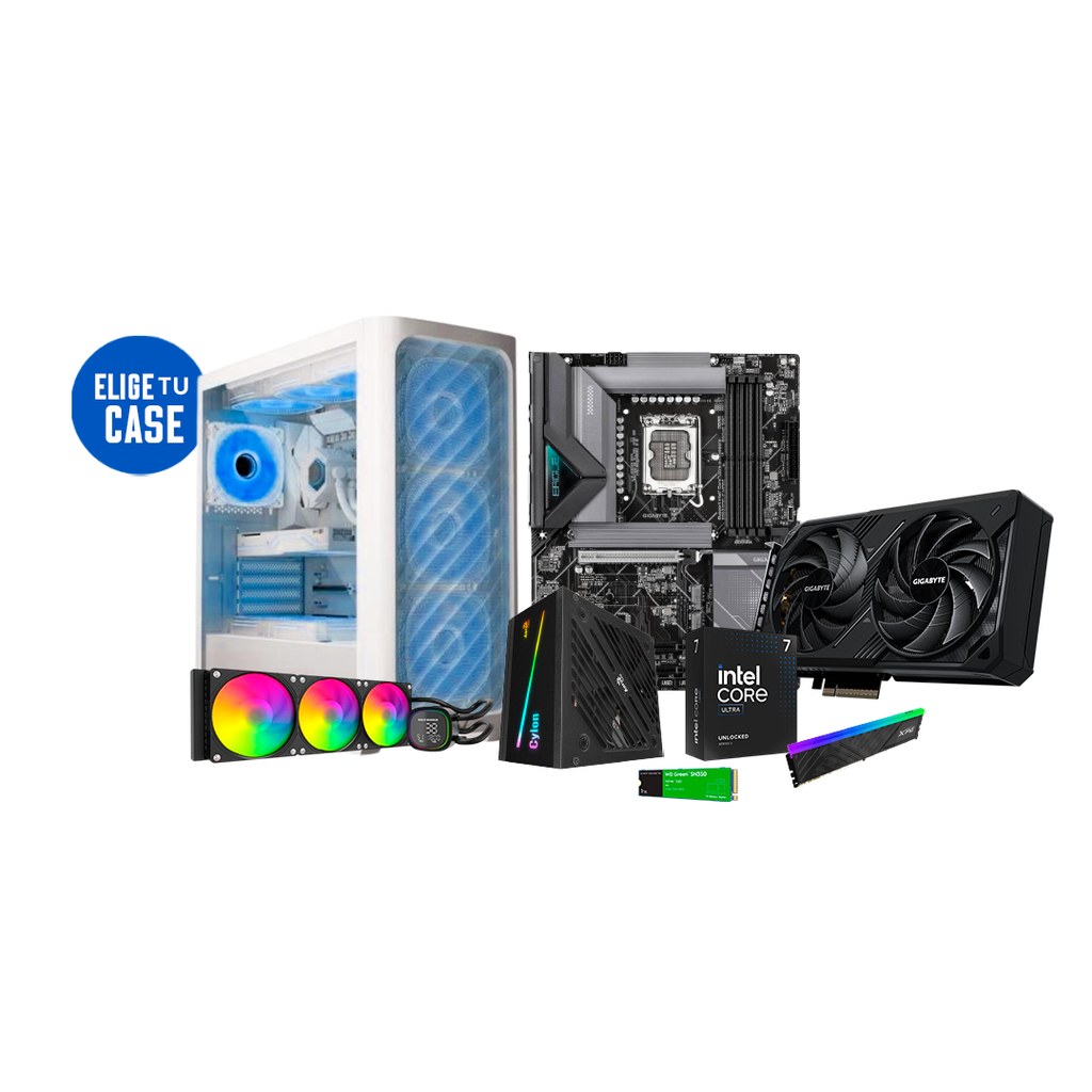 Pc Gamer Ultra Core 7 265K  B860 Eagle 5060 DDR5 16GB NVMe 1TB 700W Bronce Liquida 360mm