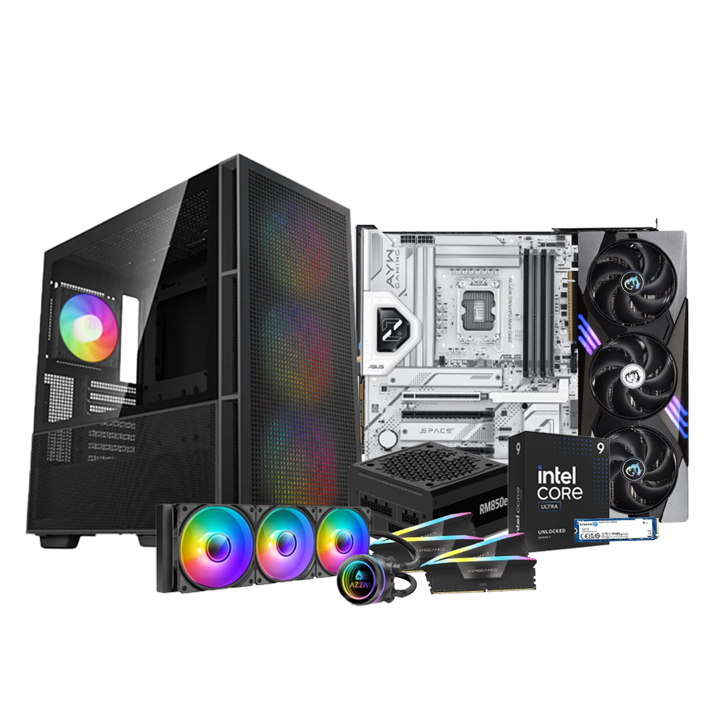 Pc Gamer Ultra Core 9 285K Z890 AYW 750W Bronce DDR5 4x16 NVMe 1TB RTX 5070 Liquida 360mm