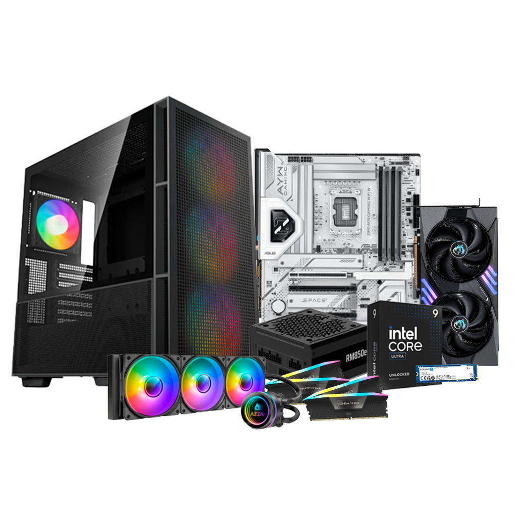 Pc Gamer Ultra Core 9 285K Z890 AYW 750W Bronce DDR5 4x16 NVMe 1TB RTX 5070 Liquida 360mm