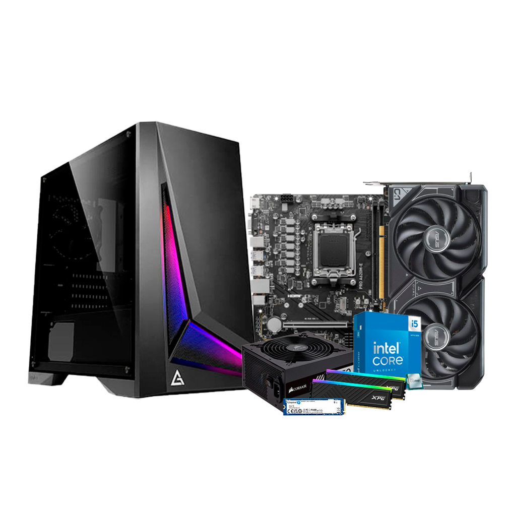 Pc Gamer i5 14400F H610M-G 750W 80 Plus Bronze DDR4 2x8 NVMe 1TB RTX 5060 TI