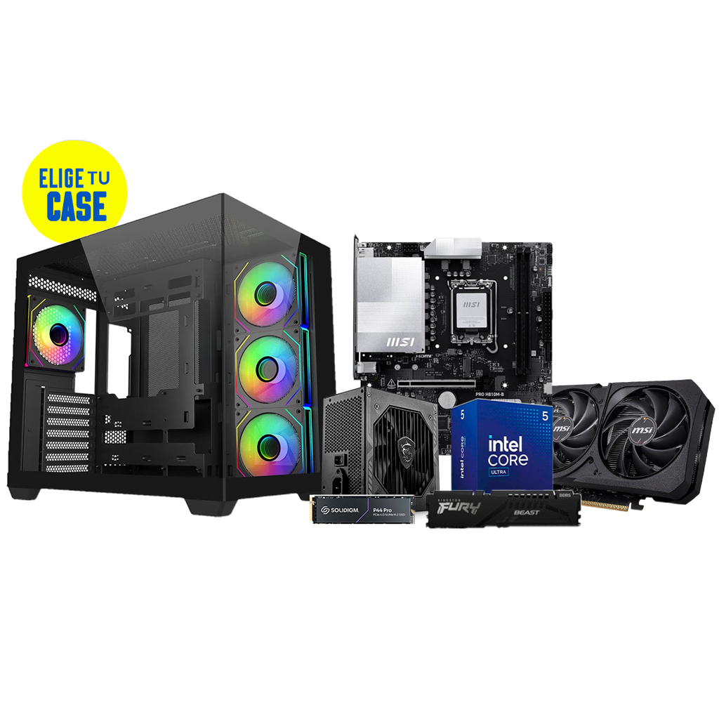 Pc Gamer Ultra Core 5 225F H810M-B RTX 5050 DDR5 16 GB NVMe 500GB 650W Bronce