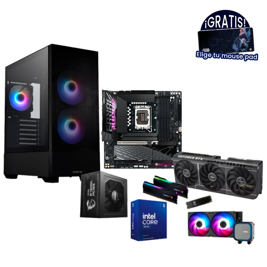 Pc Gamer Intel Core Ultra 5 225F B860M Aorus RTX 5070 DDR5 2x16 NVMe 1TB 750W Gold Liquida 240mm 