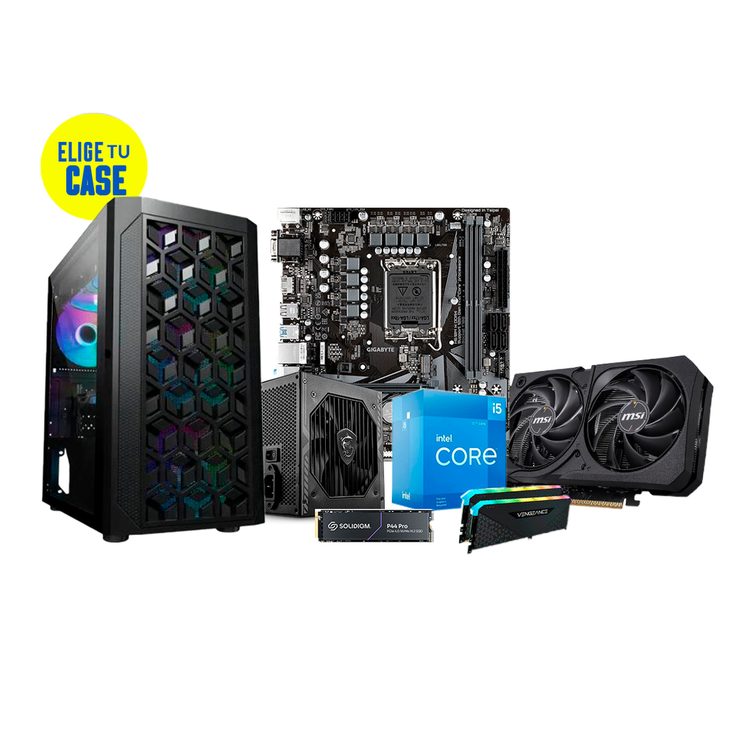 Pc Gamer i5 12400F H610M Gigabyte RTX 5050 DDR4 16GB NVMe 500GB 650W Bronce