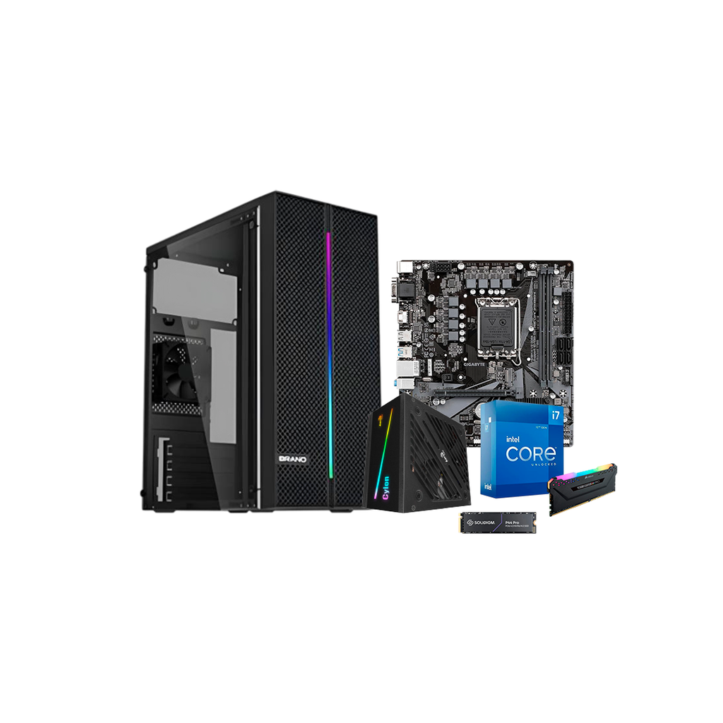 Pc Gamer i7 12700 H610M DDR4 16 NVMe 500 GB 650W Bronce 