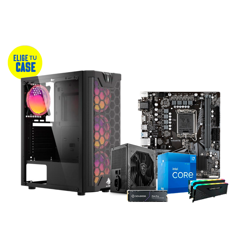 Pc Gamer i7 12700 H610M DDR4 16 NVMe 500 GB 650W Bronce 