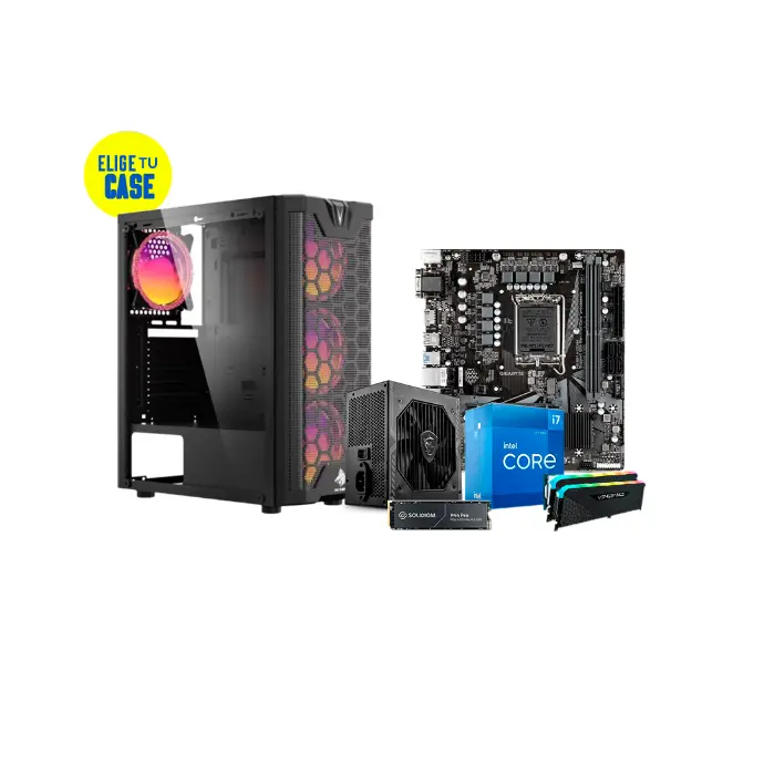 Pc Gamer i7 12700 H610M DDR4 16 NVMe 500 GB 650W Bronce