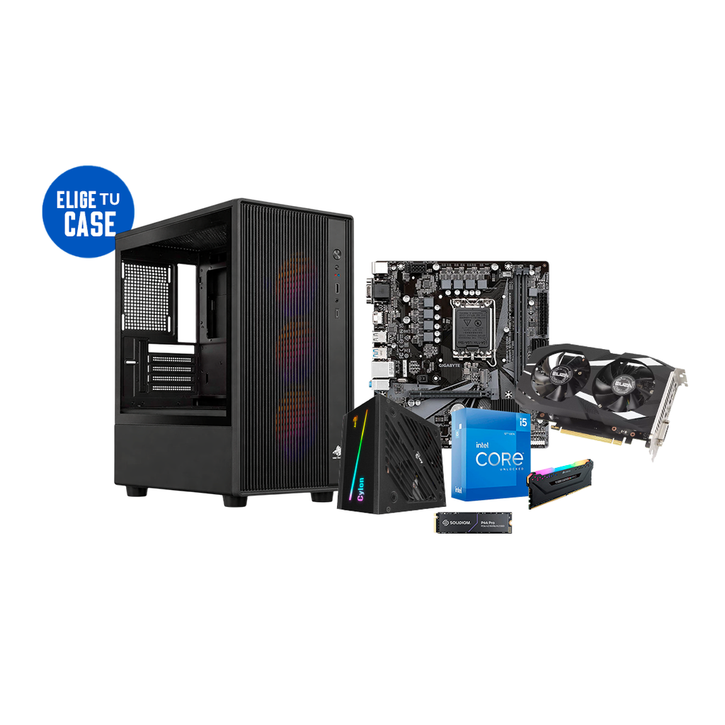 Pc Gamer i5 12400F H610M RTX 3050 DDR4 16GB NVMe 500GB 650W Bronce 