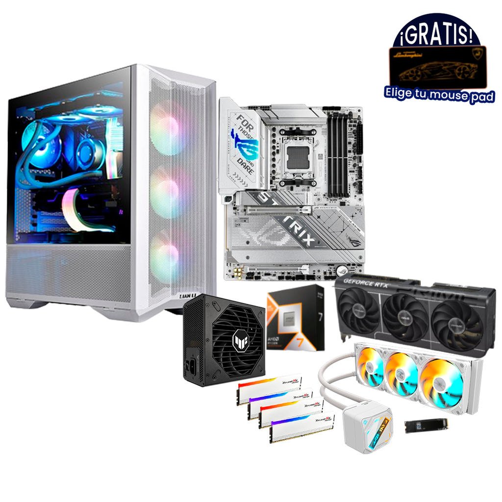 Pc Gamer Ryzen 7 9800X 3D X870-A RTX 5070 TI DDR5 4x16 NVMe 2TB 1000W Gold Liquida 360mm 