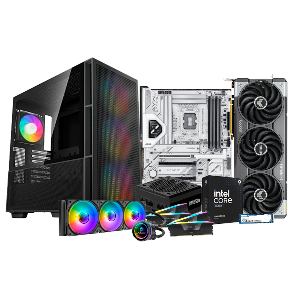 Pc Gamer Ultra Core 9 285K Z890 AYW 750W Bronce DDR5 4x16 NVMe 1TB RTX 5070 TI Liquida 360mm