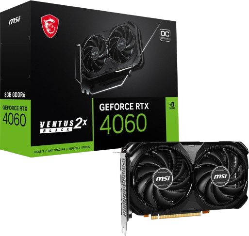Tarjeta de video RTX 4060 MSI VENTUS 2X 8GB GDRR6