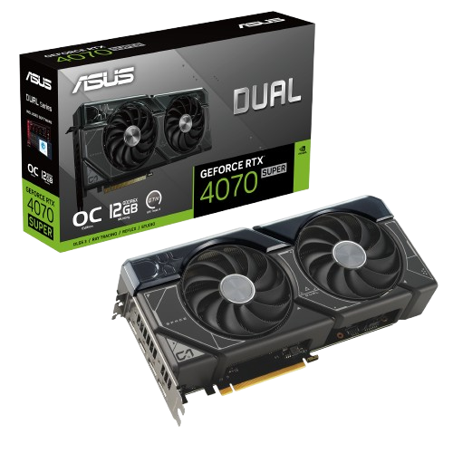Tarjeta de video RTX 4070 Super EVO OC Dual ASUS 12GB GDDR6X