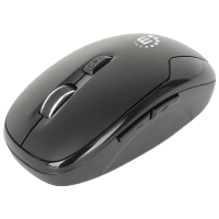 Mouse Optico Inalambrico Manhattan 190367 1600 DPI Color Negro