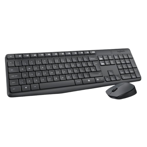 Teclado y mouse Logitech MK235 Inalámbrico USB Negro en español