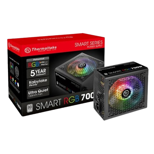 Fuente de poder Thermaltake 700w RGB 80 Plus White