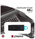 
Memoria USB Kingston 64GB DataTraveler Exodia 3.2 Negro