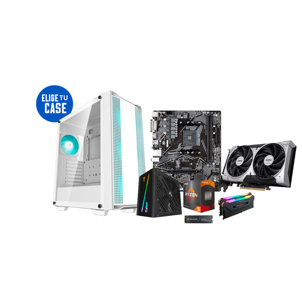 Pc Gamer Ryzen 5 5500 A520M DDR4 16GB RTX 5050 NVMe 500GB 650W 80 Bronce