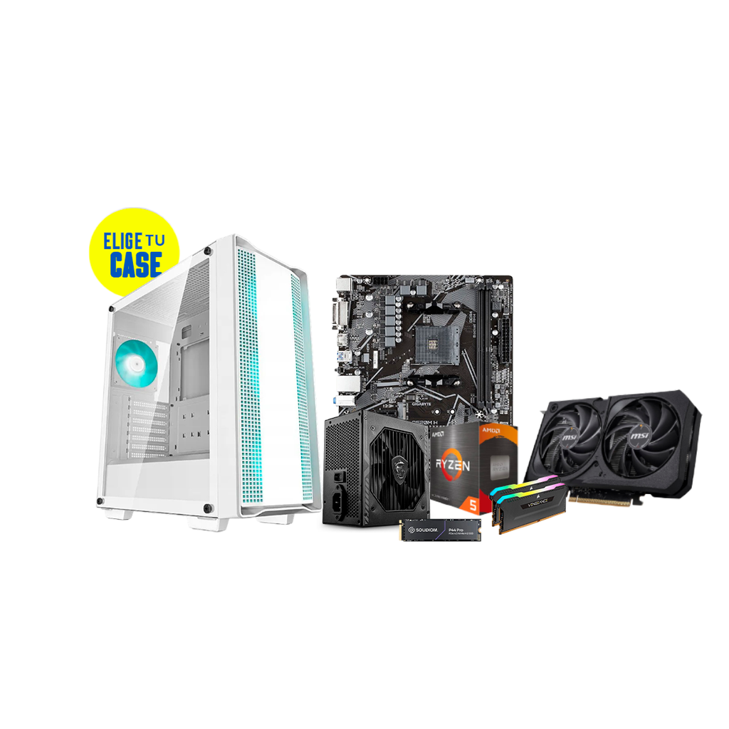 Pc Gamer Ryzen 5 5500 A520M DDR4 16GB RTX 5050 NVMe 500GB 650W 80 Bronce