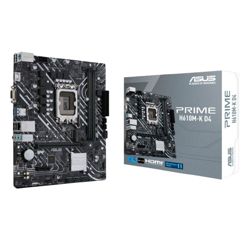 Motherboard ASUS H610M-K D4 Socket LGA1700 12th 13th 14th Gen DDR4 Micro ATX