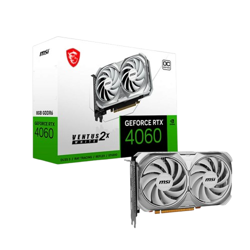 Tarjeta De Video MSI GEFORCE RTX 4060 VENTUS 2X OC  8GB GDDR6 White