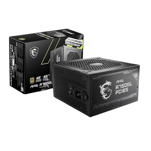 Fuente de poder MSI MAG A750GL PCIE5 750W 80 Plus Gold