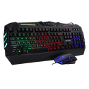 Teclado y Mouse Alámbrico Unno Tekno Klass USB Negro Español RGB 