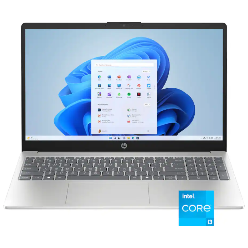 Laptop HP 15-FD0123DX 15.6" Touch i3-1315U 8GB RAM DDR4  256GB SSD W11 H Plateada