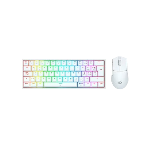 Teclado y mouse Gaming Redragon S143 Alambrico USB  Blanco