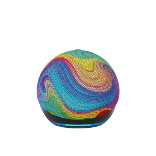 Bocina inteligente Amazon Echo Dot 5th Generación con Alexa GEN Kids Edición Rainbow Swirl
