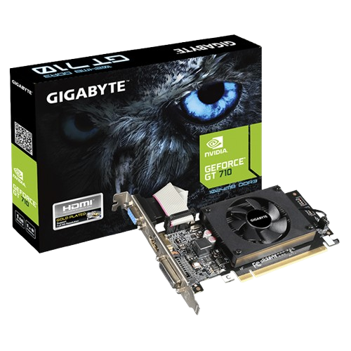 Tarjeta de Vídeo 2GB DDR3 Gigabyte GeForce GT 710 VGA DVI-D HDMI PCIe 2.0