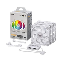 Kit de 3 Ventiladores Asus TUF GAMING TF120 ARGB Blancos 