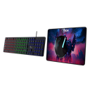 Combo Teclado Mouse y Pad XTECH Chevalier Alámbricos Gaming LED Multicolor Negro Español